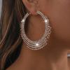 2PC Women's Fashionable and Trendy Temperament Full of Zircon Earrings, Outdoor Travel, Carnival, Party, Holiday Dressing Gifts