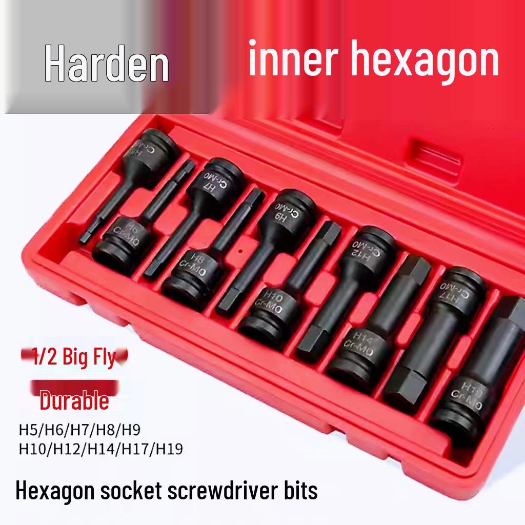 Шестигранный 1/2 Пневматический ударный гайковерт и цельный набор бит