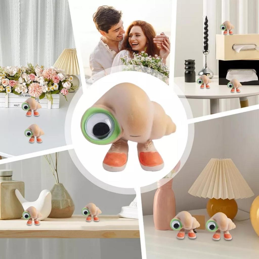 Миниатюрная фигурка Марселя в ракушке с туфлями, резиновая пленка, памятная кукла