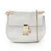 Used Chloe Drew Shoulder Bag leather Silver Used Women
