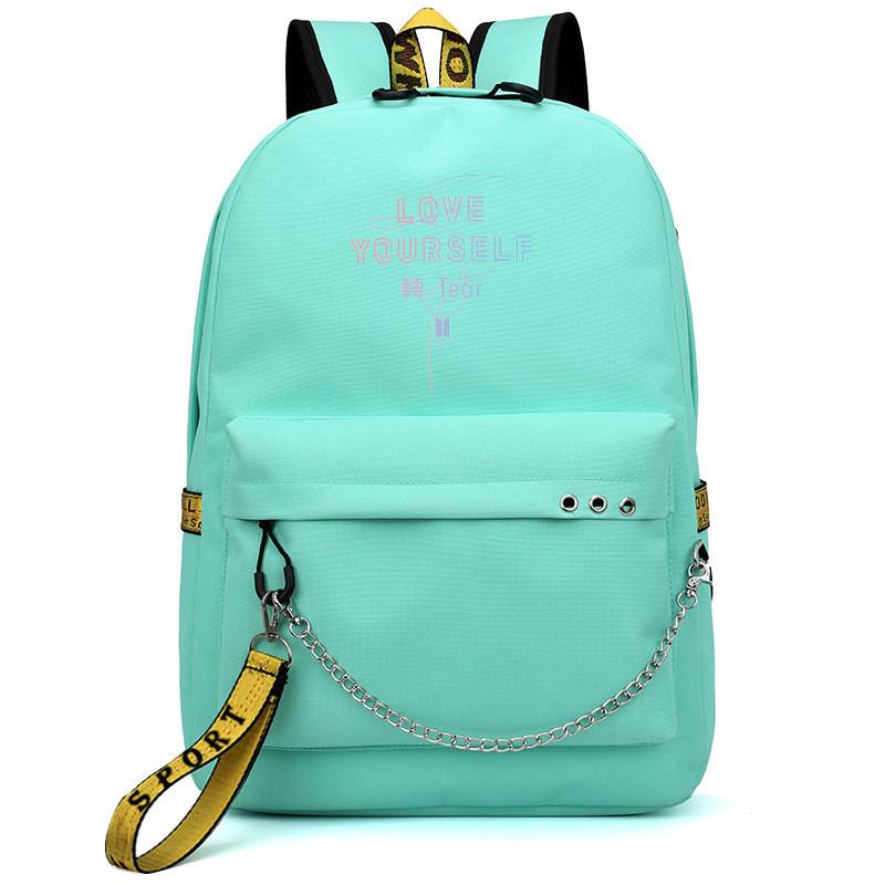 Kpop Bangtan Boys Bts Рюкзак Зарядка через USB Школьные сумки Рюкзаки Путешествия