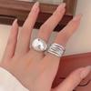 Geometric High-Polish Criss-Cross S925 Silver-Plated Open Ring - Women's Stackable Index Finger Jewelry