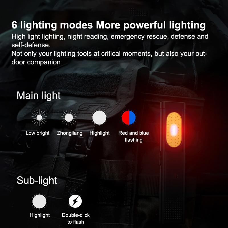Перезаряжаемый маленький фонарик Туристические фонарики 4 режима Портативный мини-фонарик Карманный фонарь Прожектор Рабочий свет С магнитом
