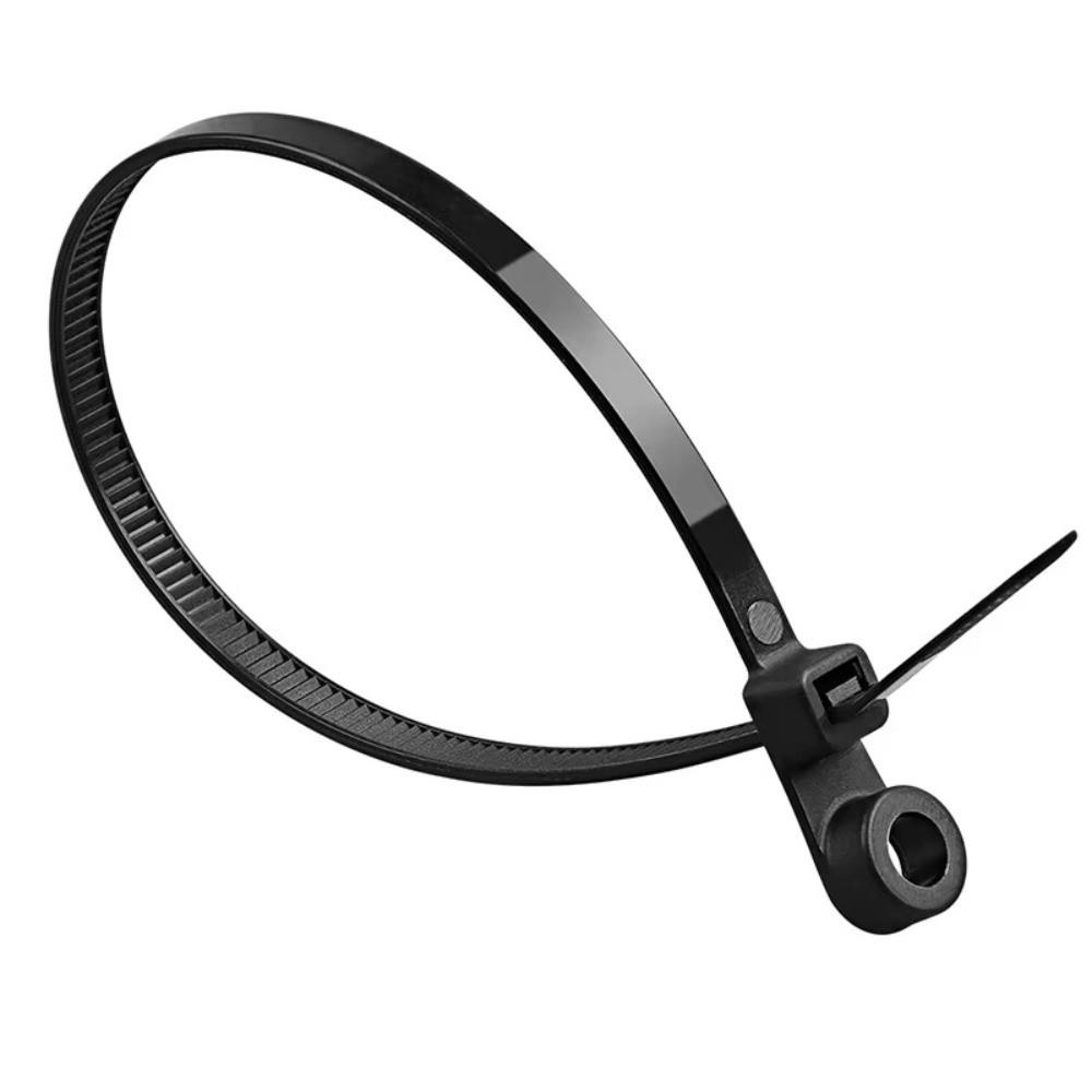 100 шт. Самозатягивающиеся кабельные стяжки с отверстием для винта Сверхпрочные стяжки-молнии для шнуров Ежедневный ремонт автомобиля