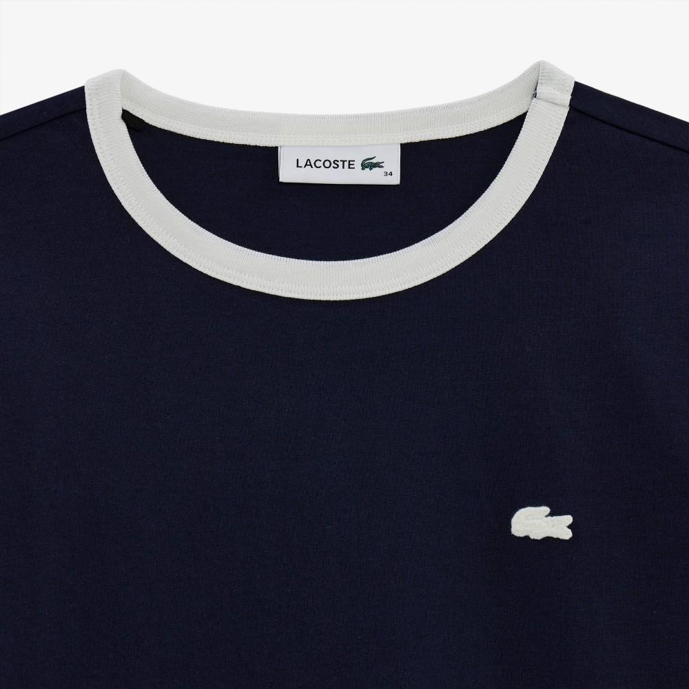 [lacoste] Women's Soft Ringer T-Shirt TF703E-56G166