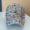 Шляпа Женская Цвет Полукруглая Жемчужная Индивидуальность Бейсболка Ветер Тяжелая Промышленность Стразы Мода Уличная Солнцезащитная Кепка