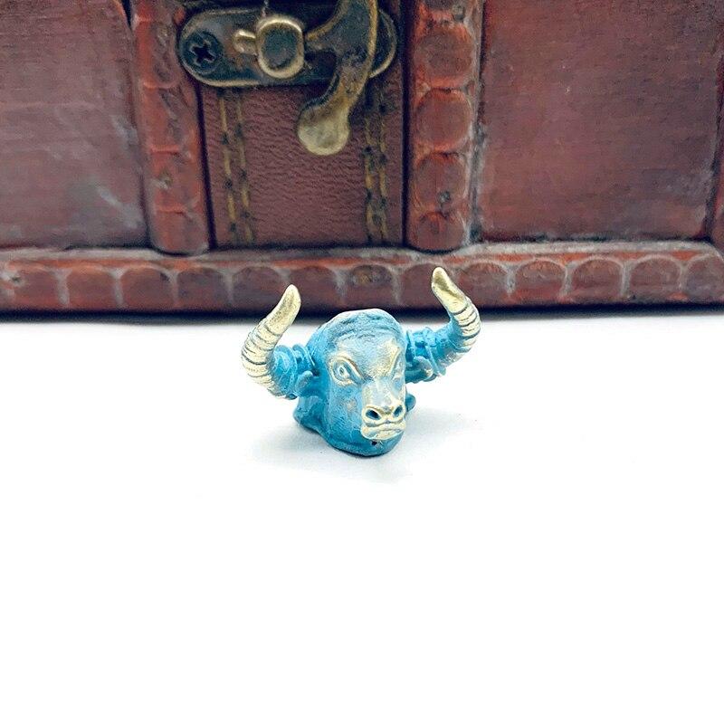 Латунный бычий рог, самурайский нож, бусины, кулон, EDC, уличный зонтик, веревка, брелок, ремешок, подвесные медные статуэтки, ювелирные изделия, DIY детали из паракорда