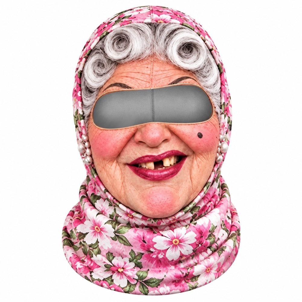 Breathable Funny Ski Mask Old Man Pattern Full Face Mask For Outdoor/Cycling/Pranks/Party