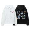 9099 Off-White 2026 Autumn and Winter New OW Butterfly Letter Arrow Pattern Men's and Women's Hooded Sweatshirt