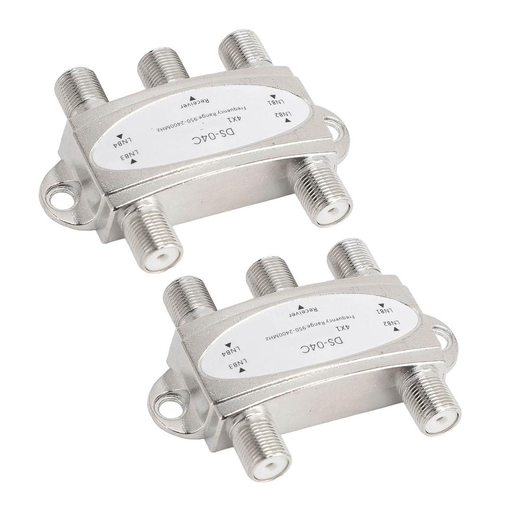 2PCS 4x1 DiSEqC Switch 4 в 1 Out 950 до 2400 МГц DiSEqC 1.0 2.0 спутниковый сигнал коммутатор-сплиттер