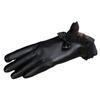 Ladies' Gloves with Bow Lace and Velvet Faux Leather Touch Screen Warm and Windproof  PU Leather Gloves  Simple and Elegant