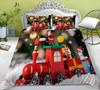 Christmas Quilt Cover Pillowcase Three-Piece Children'S Holiday Gift Cartoon Digital Printing Polyester