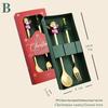 Cartoon Christmas Stainless Steel Cutlery Set: Colorful Spoon & Fork