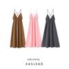 Kaslead New Arrival Women's Clothing Fashion Style Fashion Minimalist Vertical Midi Skirt Dress 3067367