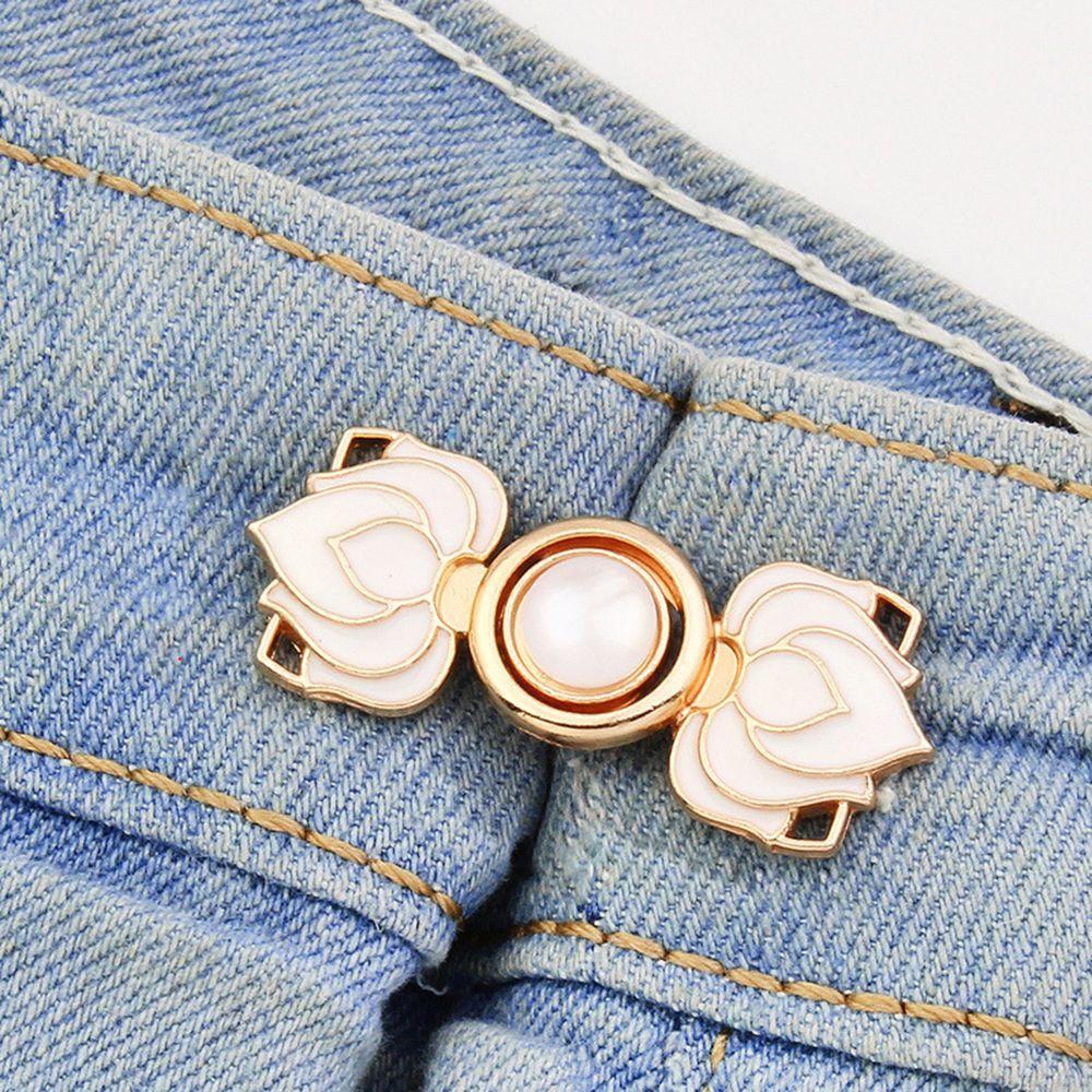 Flower Fashion Jewelry Women Brooch Jeans Accessories Anti-Exposure Brooch Tightening Waistband Pin