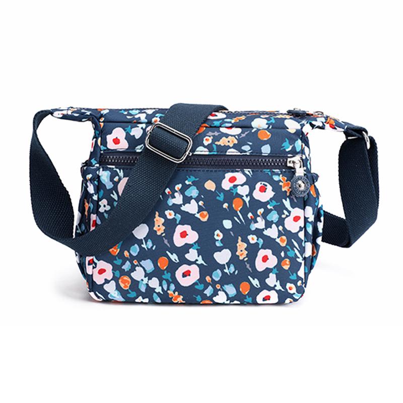 2025 Новая Мода Нейлоновая Принтованная Сумка-Мессенджер Большая Вместимость Многослойная Цветочная Сумка на Плечо Повседневная Универсальная Женская Сумка Кроссбоди