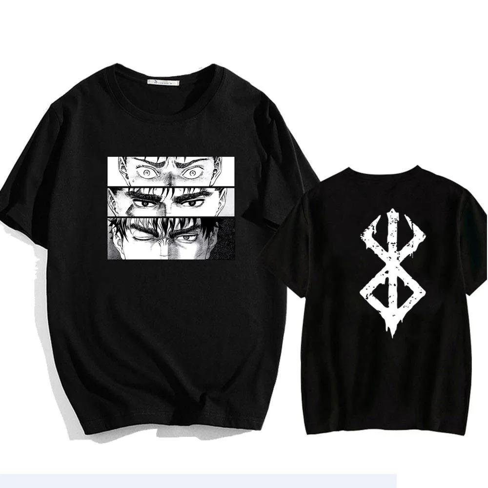 Anime Berserk Graphic Print Summer Men Women Cotton Oversized Short Sleeve T-Shirt Unsex Loose Casual Oversized Top Streetwear Fashion Summer New Tee