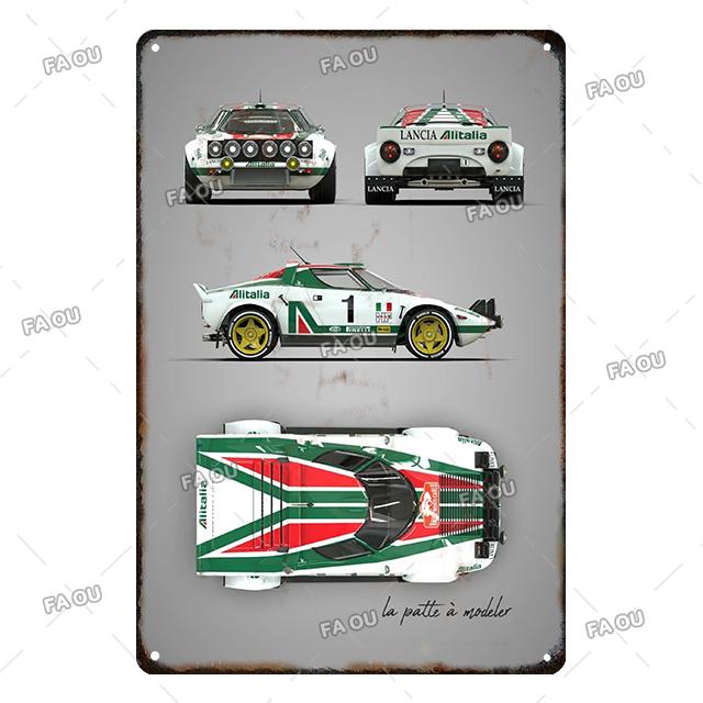 Super Car Retro Metal Poster Board Garage Vintage Decorative Tin Sign Auto Club Wall Art Plaque for Modern Home Decor Aesthetic