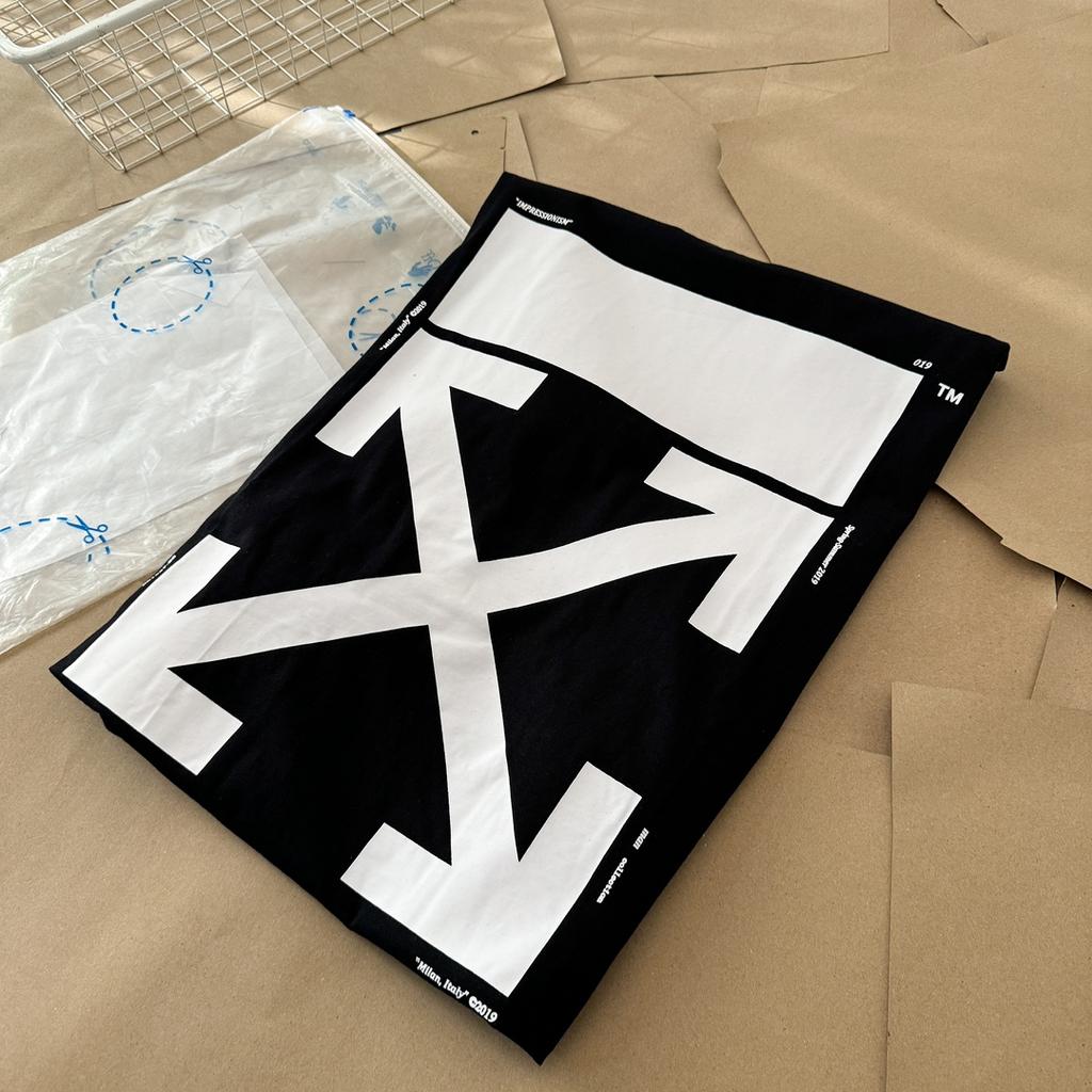 Off-White Летняя новинка 2025 года, белая футболка с короткими рукавами и принтом стрелы для мужчин и женщин, парная футболка