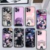 Чехол для телефона с дизайном аниме «Зов ночи» Для iPhone17,16,15,14,13,12,11 Plus,Pro Max,Мягкий черный чехол
