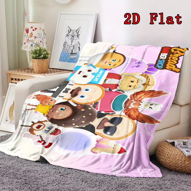 Bread Barbershop 2D Flat Pattern Flannel Blanket High quality All Seasons Warmth and Comfort Perfect for Christmas Gifts.NMT0928244