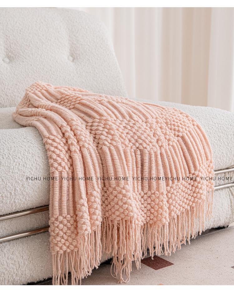 Elegant Sofa Throw Blanket - Pure Color, Air Conditioning, Office Nap, Decorative, Autumn/Winter Luxury Style Blanket
