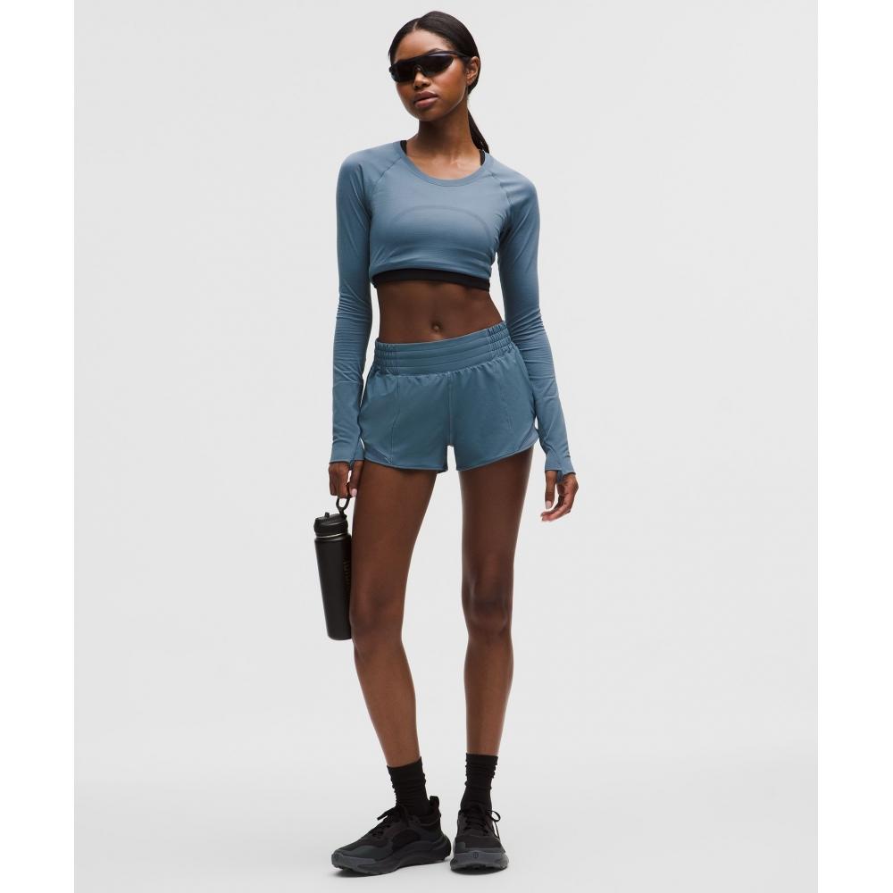 Lululemon Swiftly Tech Long Sleeve Shirt 2.0  Waist Length Steel Blue Steel Blue