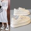 Muffin Platform White Shoes Women's Versatile Niche Board Shoes New Spring and Autumn Heightening Casual Sports Shoes