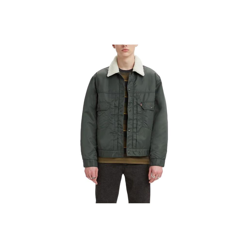 Куртка рабочая Levis однотонная свободного кроя мужская темно-зеленая A3267-0001