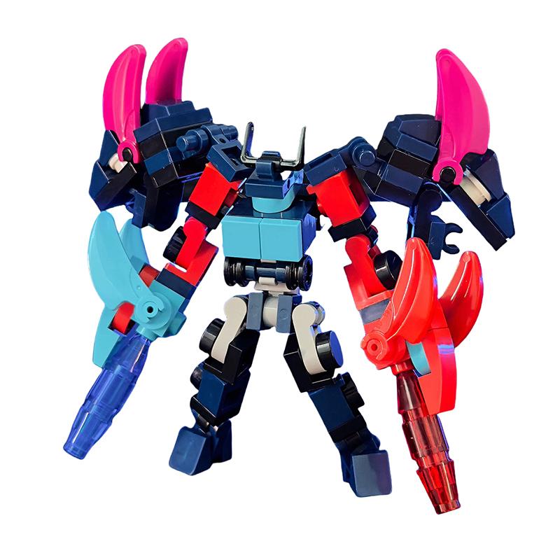 Экзоскелет меха строительные блоки мелкие частицы миниатюрный боевой робот сборная модель мальчики и девочки подарок детская игрушка