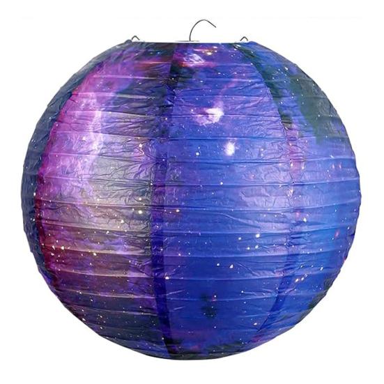 Бумажный фонарь в китайском стиле с принтом звезд и космоса, подвесные бумажные фонарики для домашнего декора потолка, празднования дня рождения, вечеринки