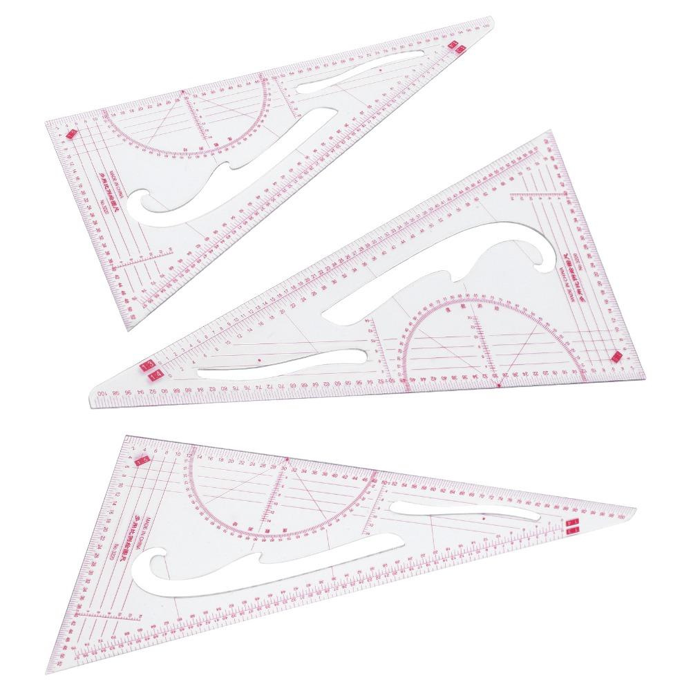 3pcs Flexible Garment Ruler Precise Measurement Scale Multifunctional Ruler Pattern Making
