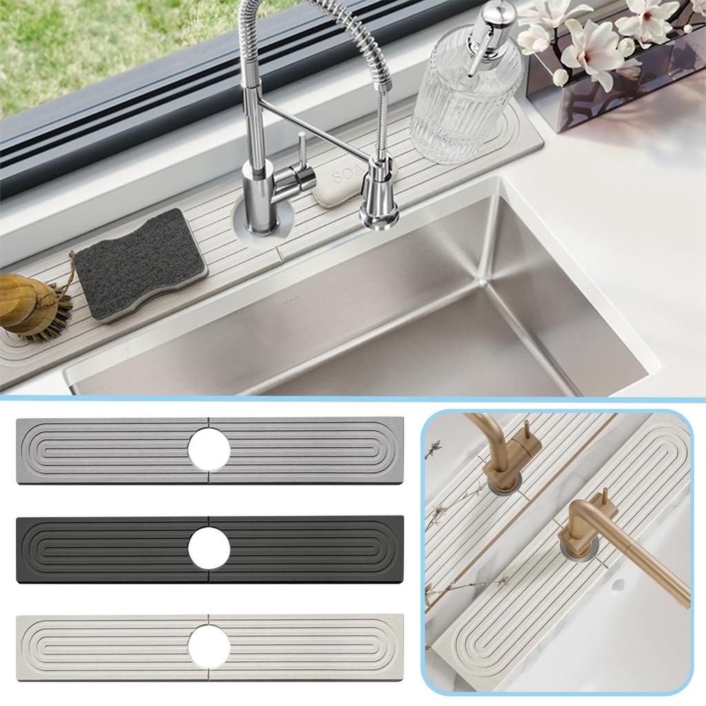 Kitchen Sink Guard Mat Diatomaceous Earth Quick Stone Drying Mat For Kitchen Counter, Super Absorbent, Prevent Moisture Accumulation