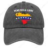 Venezuela Libre Venezuela Map 7 Stars Flag Baseball Cap Funny Hat Pigment Black Custom Hat Gifts for Mom Hiking Hats