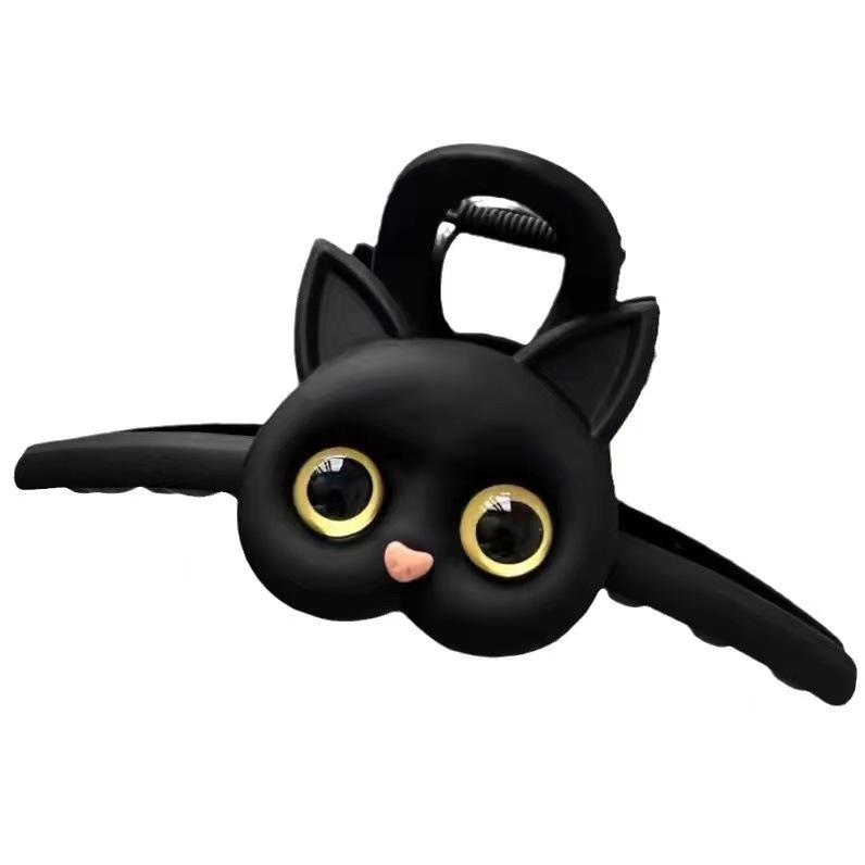 2024 Женская заколка-краб для высоких причесок с милым котом: Большая заколка-краб для густых волос