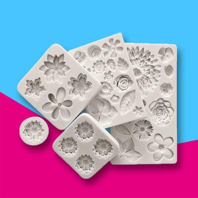 Цветочные пуговицы, силиконовая форма, помадка, инструмент для украшения торта, клейкая паста, сахар, шоколадные формы, формы для выпечки