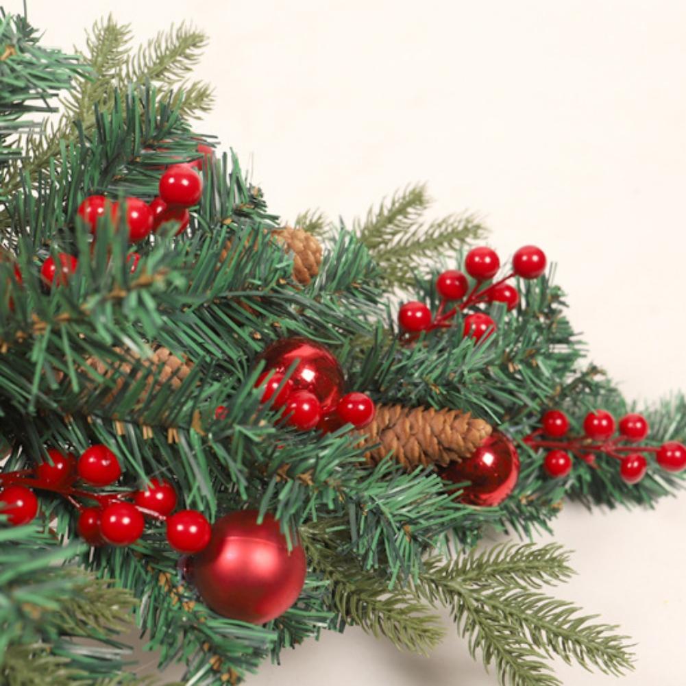 Зимний рождественский венок в форме капли, искусственная рождественская гирлянда в форме капли, рождественское украшение, подвесной кулон в виде рождественского венка