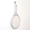 Napure a stand and hand mirror that reflects your true skin in A great Day Mirror, tone, silver. Mother's gift.