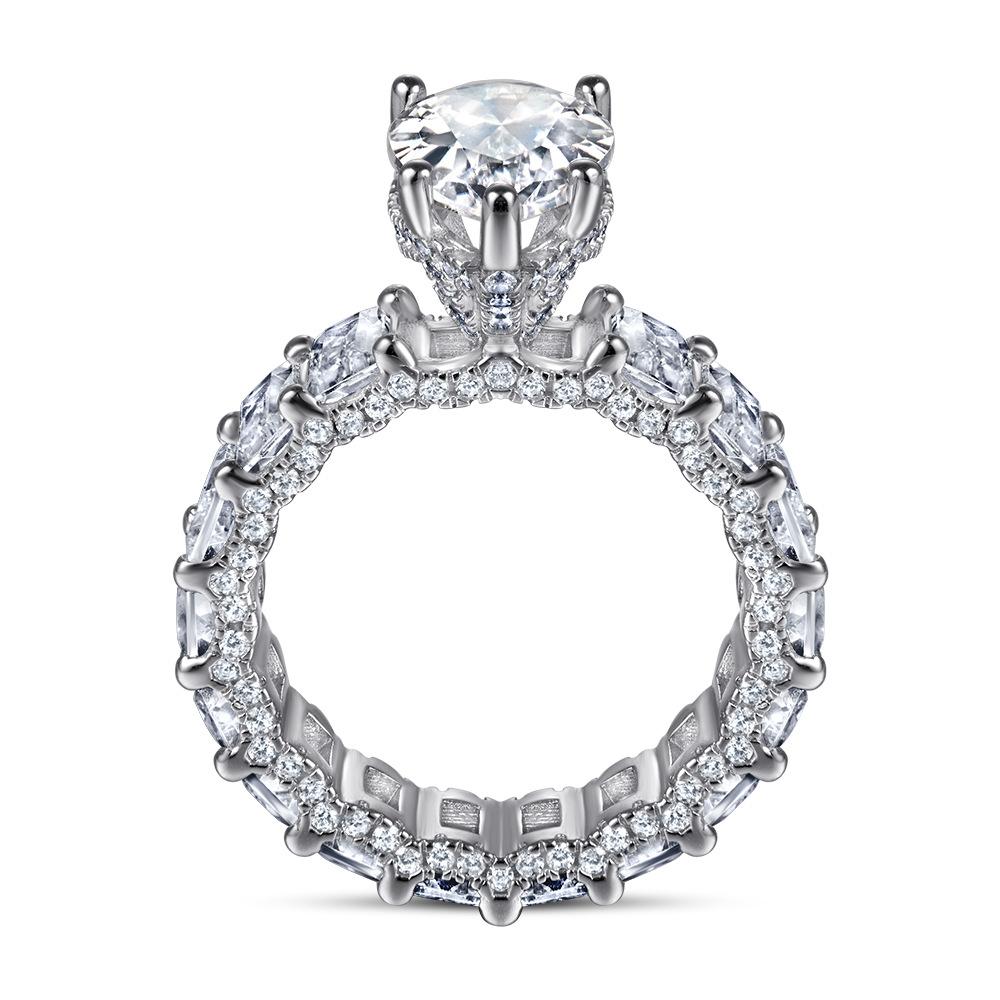 Классическое кольцо Lindon из стерлингового серебра 925 пробы с цирконом, женские ювелирные изделия, свадебный подарок для вечеринки