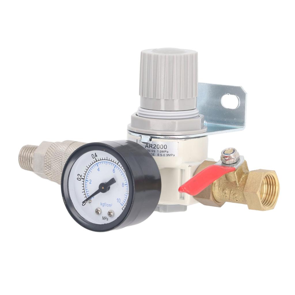 Регулятор давления воздуха 3/8 дюйма NPT с манометром от 0 до 1 МПа для воздушных компрессоров и пневматических инструментов