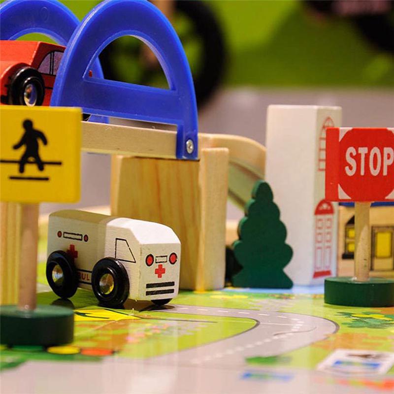 Маленький поезд, автомобиль, деревянная игрушка, игровой домик, детская развивающая игрушка, строительный блок, игрушка