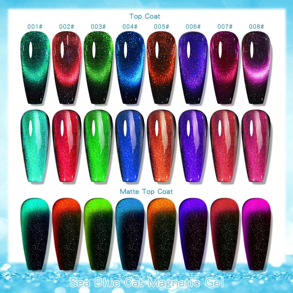 12D Gemstone Cat Eye Glue Bright Meteor Cat Eye Glue Laser Nail Polish Glue Light Therapy Nail Polish