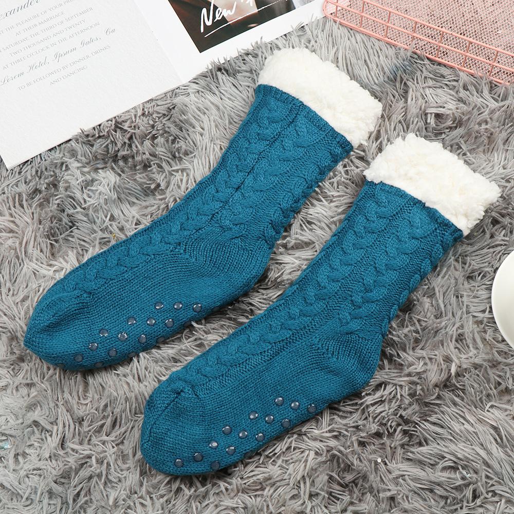 Christmas Warm Winter Fluffy Fleece Lined Thicken Bed Socks Floor Socks