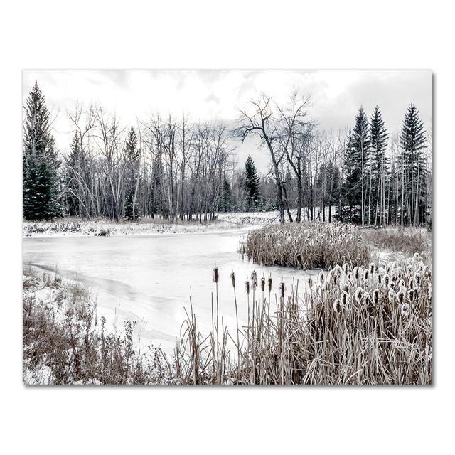 Скандинавский постер и принт, зимний природный пейзаж, холст, картина, пиво, олень, животное, настенная картина, скандинавский стиль, домашний декор, без рамки