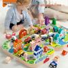 Magnetic Wooden Train & Building Blocks Set for Kids