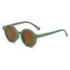 New Children'S Sunglasses Infant'S Retro Solid Color Round Frame Sun Glasses Cute Eyeglass For Kids Travelling Uv400