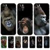 Черный чехол из ТПУ для iPhone 5 5S SE 2020 6 6S 7 8 plus x 10 XR XS 11 12 13 mini pro MAX задняя крышка Monkey Gorilla Ape Baby