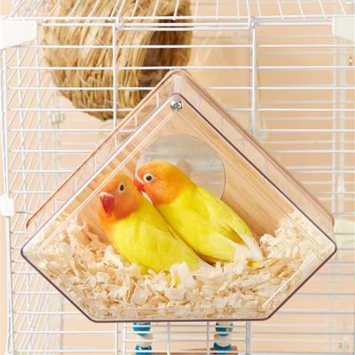 Клетка-гнездо для птиц, Укрытие-гнездо Клетка для попугаев Окно Разводной ящик Среда обитания для клеток для птиц малого размера Декор