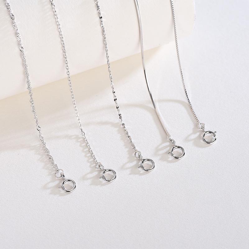 Ожерелье из серебра 925 пробы с крестом и звездой, цепочками в виде волн, коробок, змеек и костей, с удлиненной цепью в виде хвоста