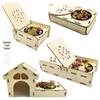 Деревянная миска для еды и развивающие игрушки для хомяков: Качели, дорожка для разбега, укрытие, тренировочная рама и лестница для подъема